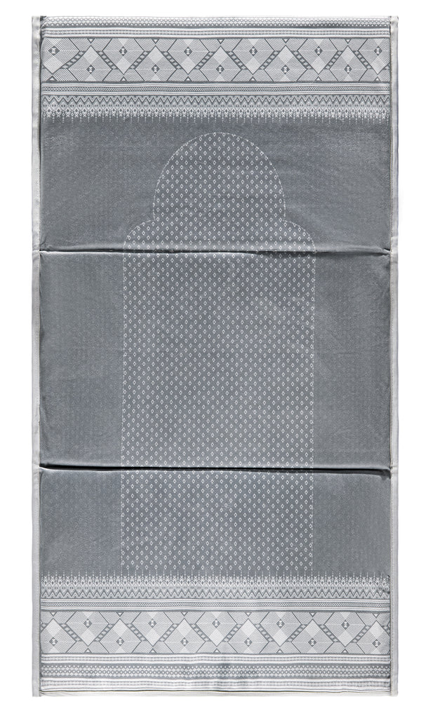 Classical Grey Backrest Prayer Mat | Urban Rugs