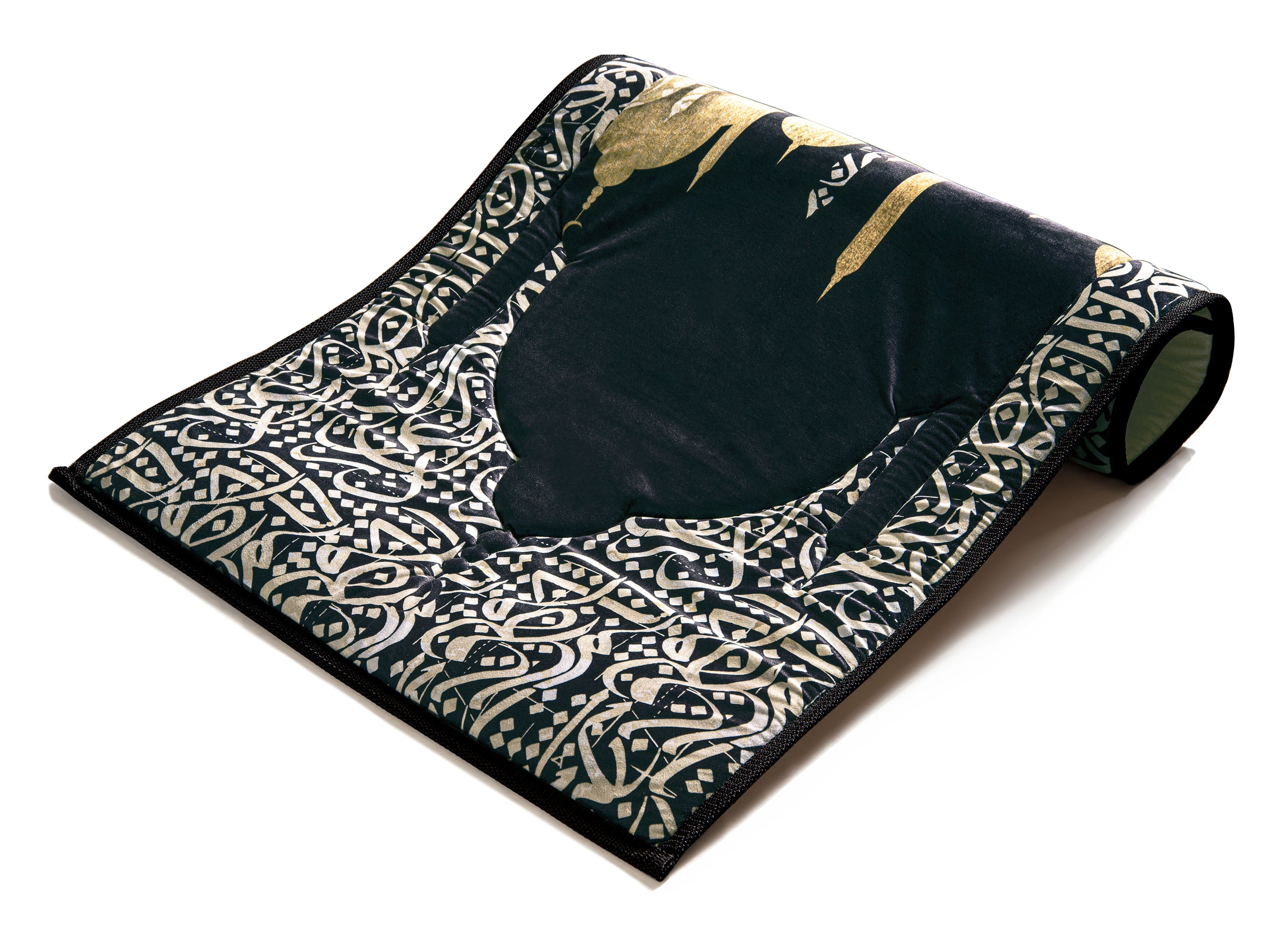 Dark Arabic Calligraphy Premium Prayer Mat | Urban Rugs UAE – URBAN ...