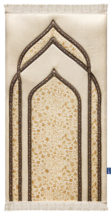 Golden Blossom Premium Prayer Mat | Urban Rugs 