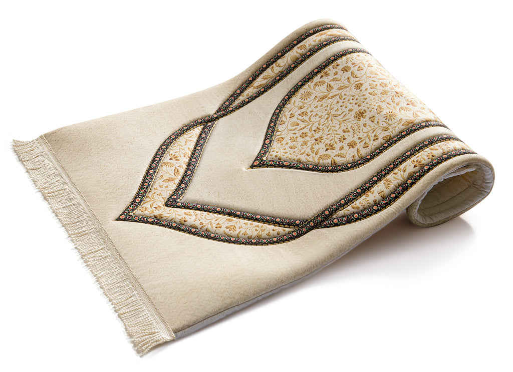 Golden Blossom Premium Prayer Mat | Urban Rugs 